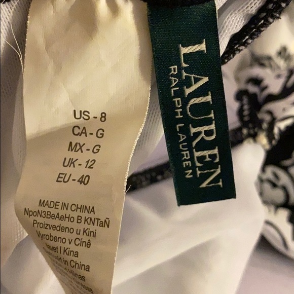 LAUREN Ralph Lauren Paisley Halter Tankini Top - Picture 7 of 8